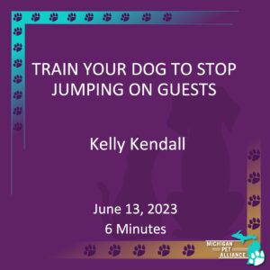 Train Your Dog to Stop Jumping on Guests Kelly Kendall June 13, 2023 Runtime: 6 minutes