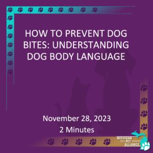 How to Prevent Dog Bites: Understanding Dog Body Language Nov. 28, 2023 Runtime: 2 minutes